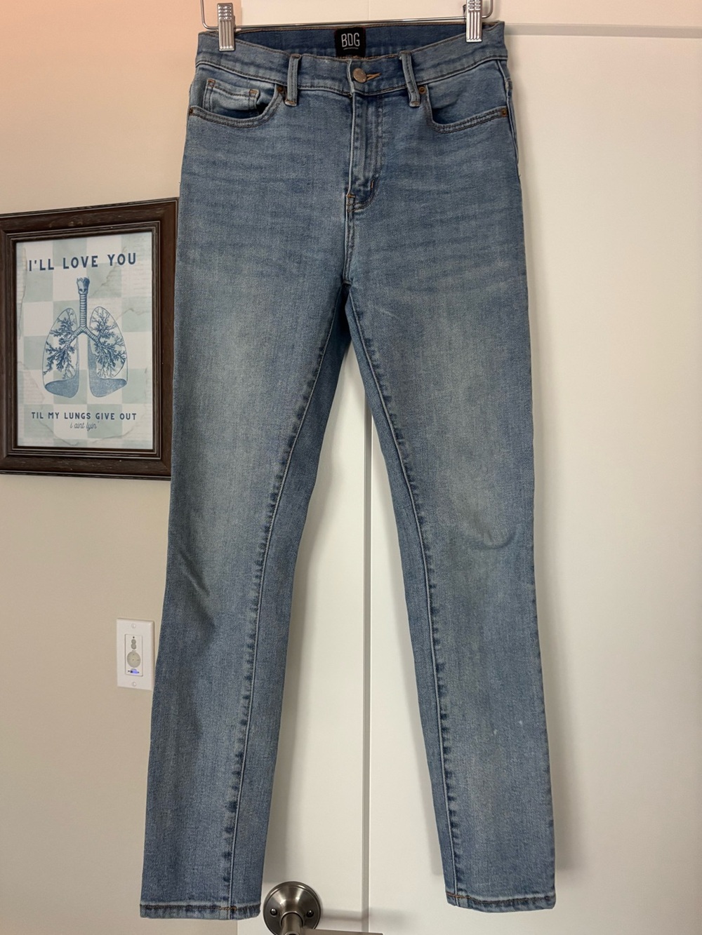 BDG Women's Twig High Rise Light Wash Skinny Jeans